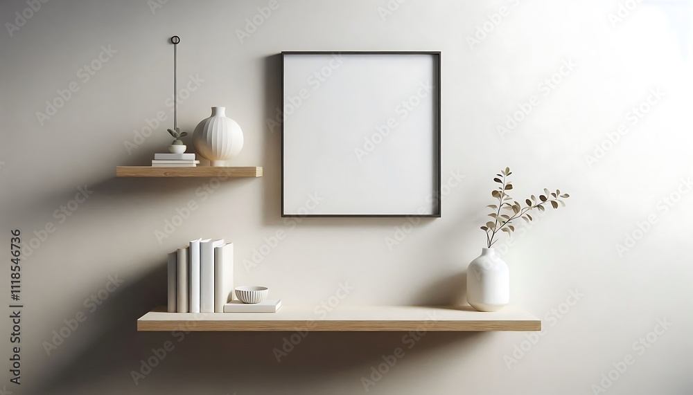 Floating Shelf Wall Mockup for Clean and Minimalist Interior Design Presentations Floating Shelf Wall Mockup for Clean and Minimalist Interior Design Presentations