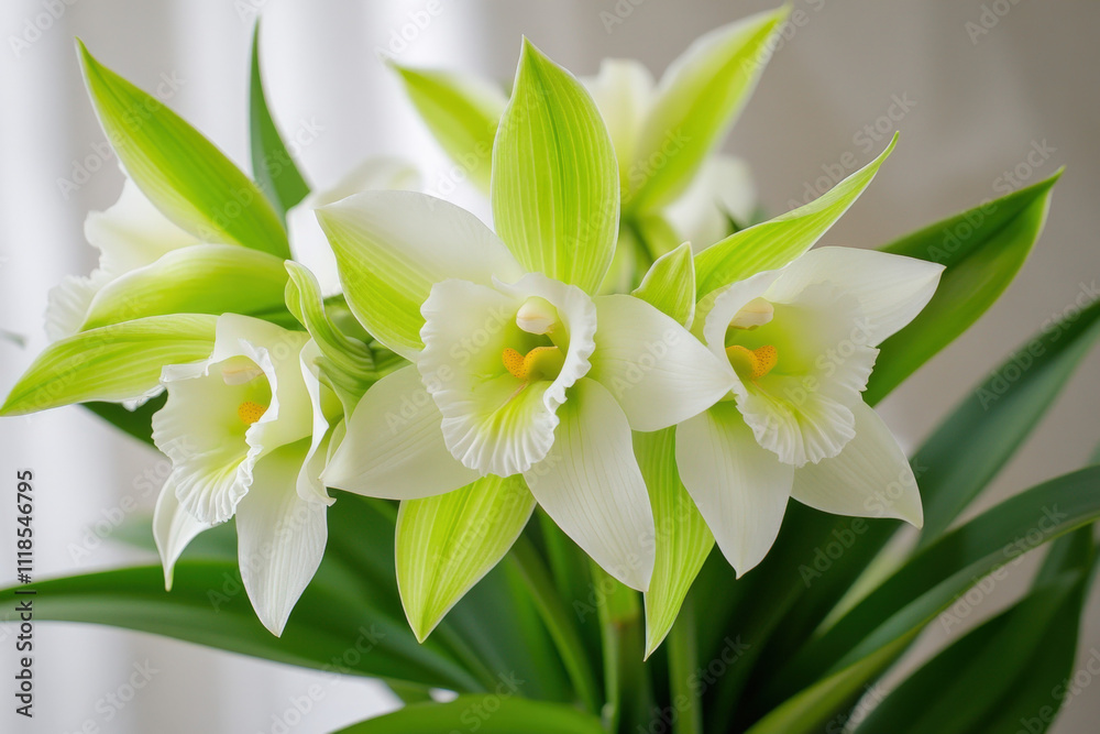 Fototapeta premium Orchid On White Background