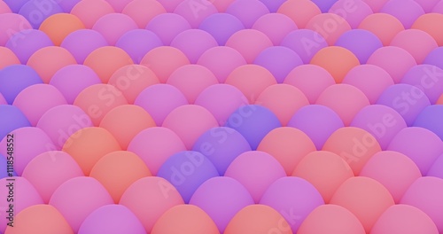 Colorful sphere ball pattern background. 3d rendering.