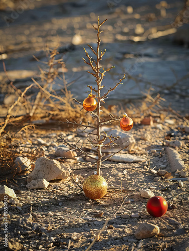 dead christmas tree