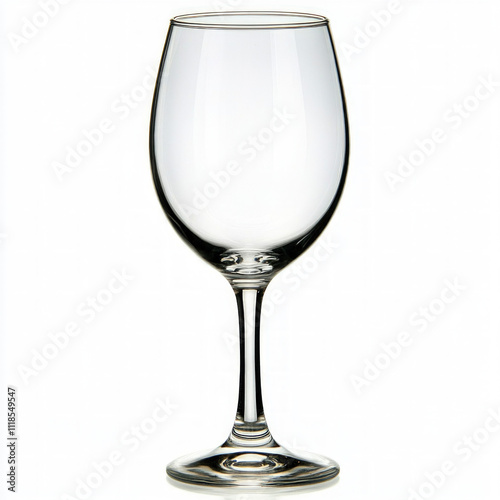 Empty Wine Glass Isolated