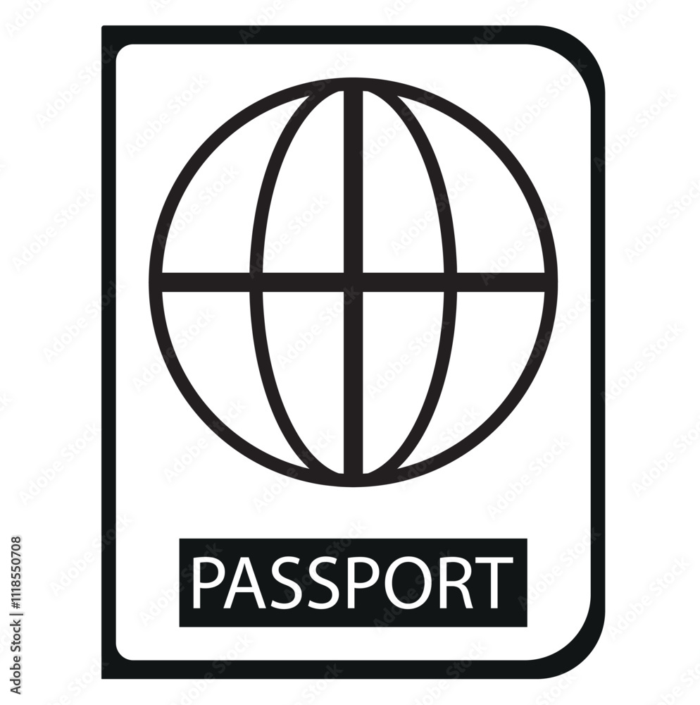 passport icon design, vector illustration graphic.flat design vector icon passport icon design, vector illustration graphic.flat design vector icon