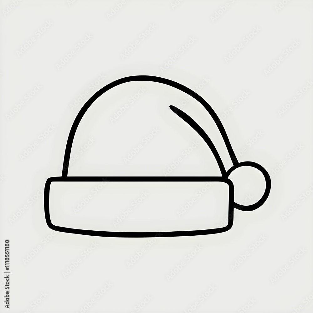 Santa Hat Outline Icon Santa Hat Outline Icon