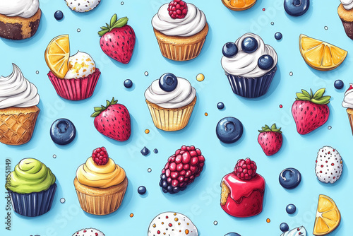 Dessert Doodle Stock Illust...