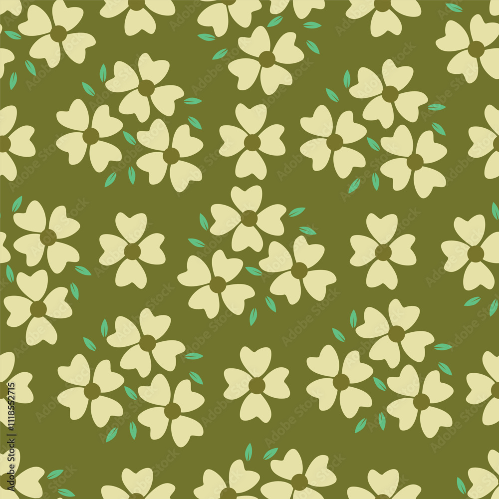 Beautiful pattern with flowers and leaf. Floral vector illustration. Beautiful pattern with flowers and leaf. Floral vector illustration.