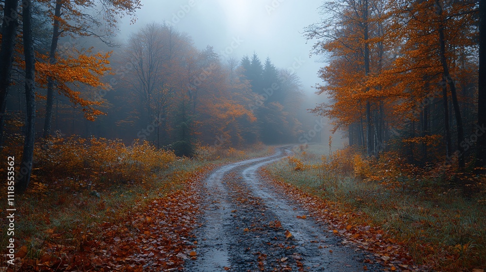 Obraz premium Moody Autumn atmospheric fall colors and settings