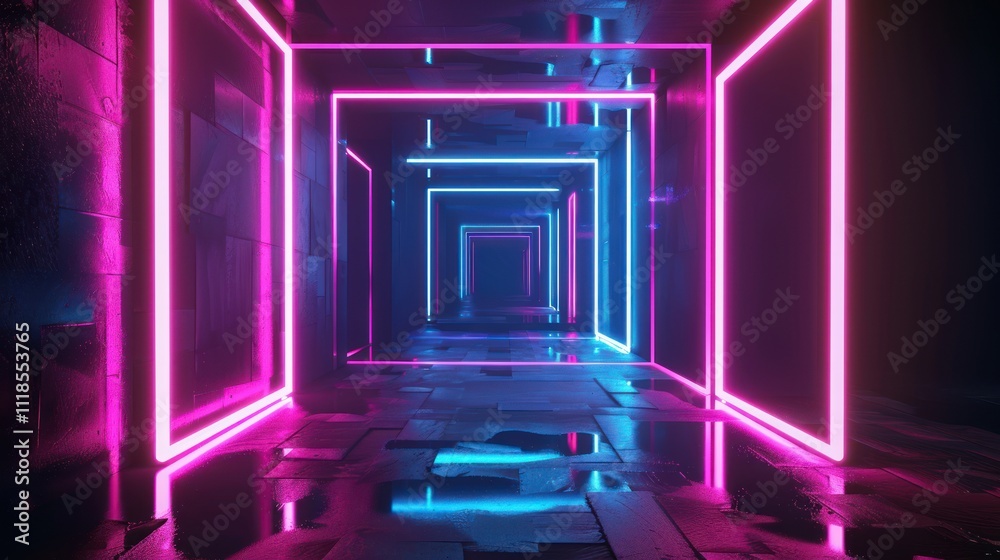 3d abstract neon background 3d abstract neon background