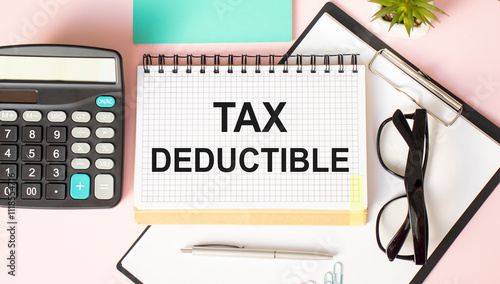 Canvas Print Text sign showing Tax Deductions