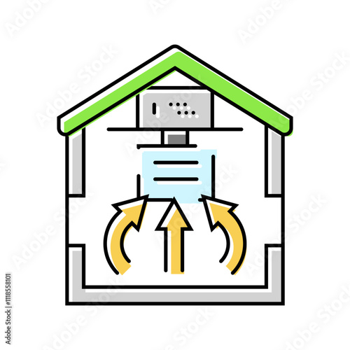 return air ventilation color icon vector. return air ventilation sign. isolated symbol illustration