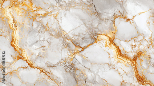 Abstract high quality white and gold marbled texture background, orange marble background with gold veining and subtle watercolor textured, black, blue  liquid texture highlights in background.