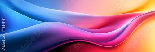 Abstract Colorful Waves: Vibrant Gradient Background Design