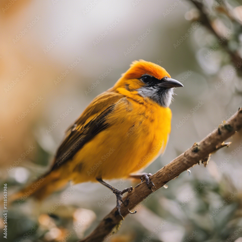 Fototapeta premium Yellow Bird Closeup