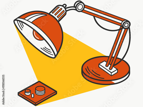 Desk light lamp stock illustration