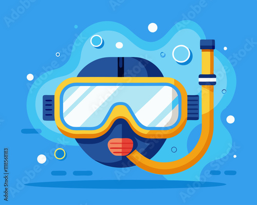 Snorkel for summer clipart illustration
