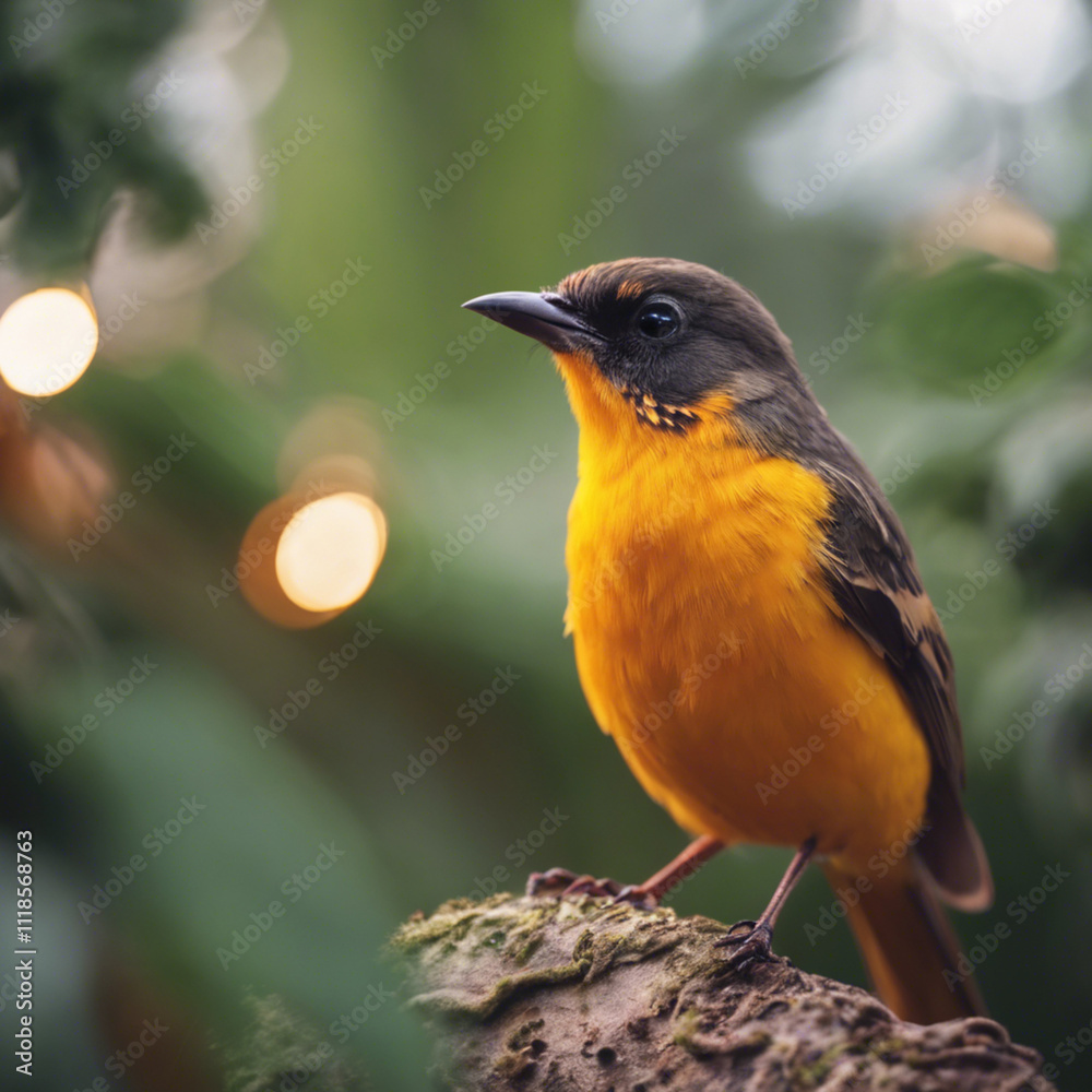 Fototapeta premium Yellow Bird Closeup