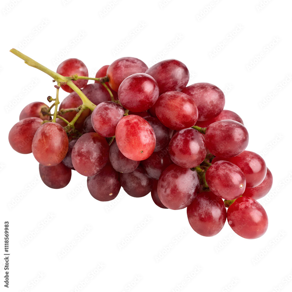 Fresh Bunch of Red Grapes isolated on transparent background cutout, Png, Cutout Fresh Bunch of Red Grapes isolated on transparent background cutout, Png, Cutout