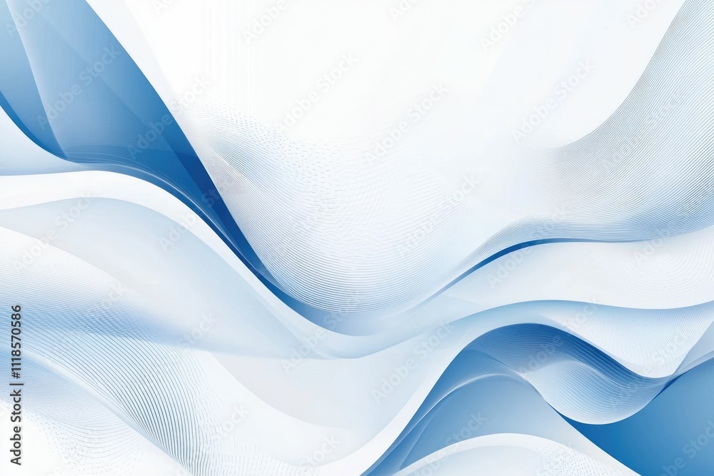 Obraz premium Dynamic Blue and White Geometric Shapes