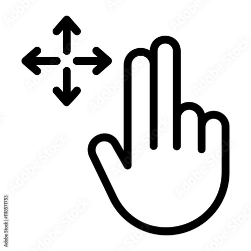 pointer line icon