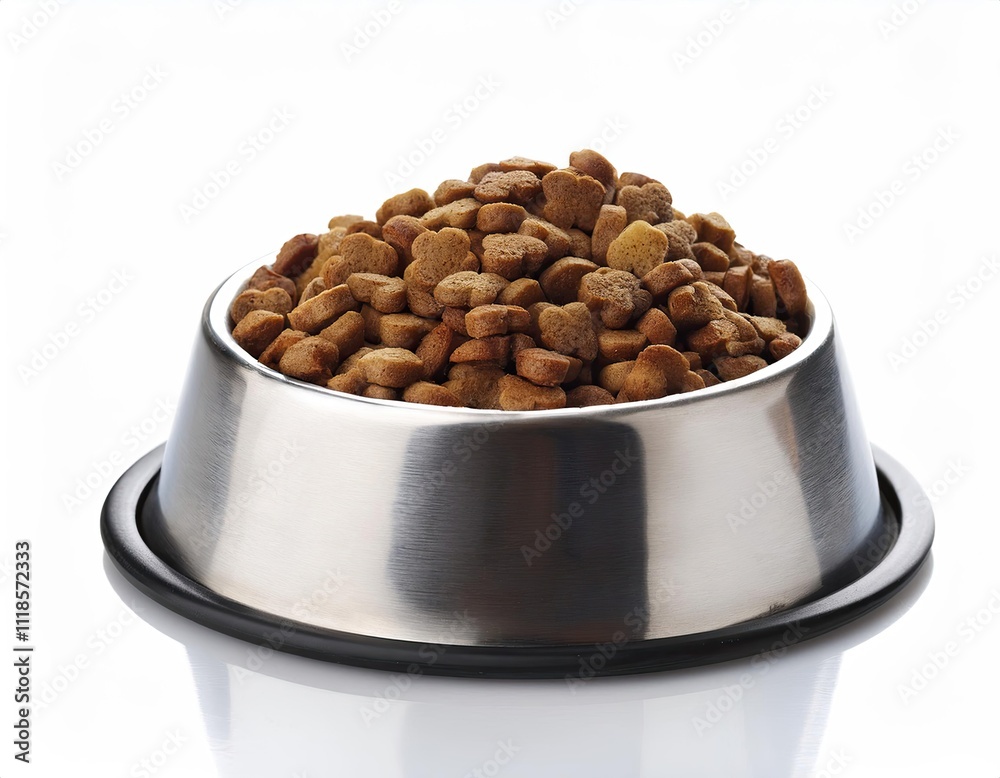 Cat food bowl on a white background Cat food bowl on a white background