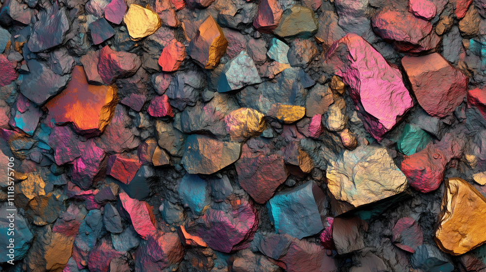 Background of small colors stones. Generative AI Background of small colors stones. Generative AI