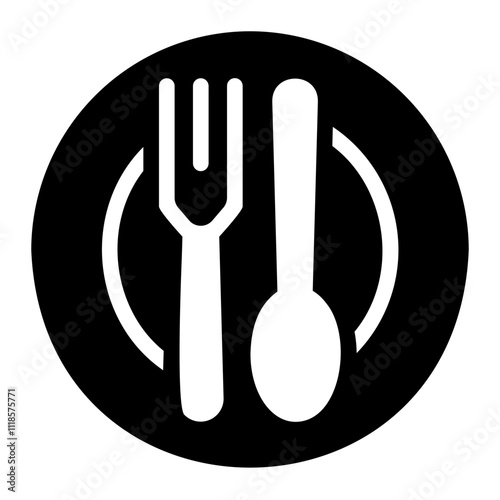 restaurant glyph icon