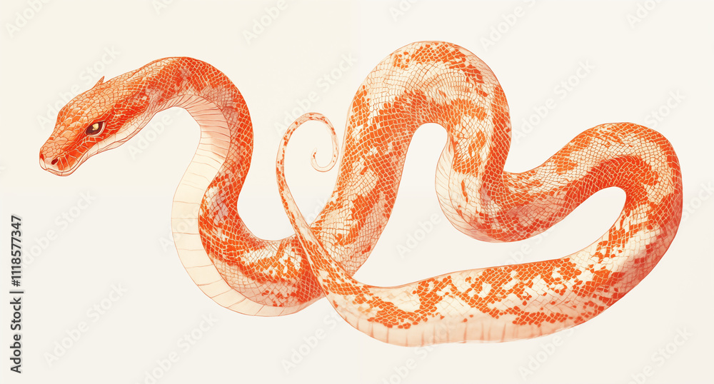 Obraz premium Illustration of a Snake for chinese new year
