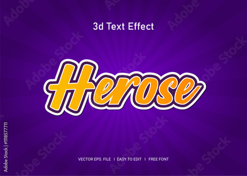 Heroes 3D Text Effect - Fully Editable File