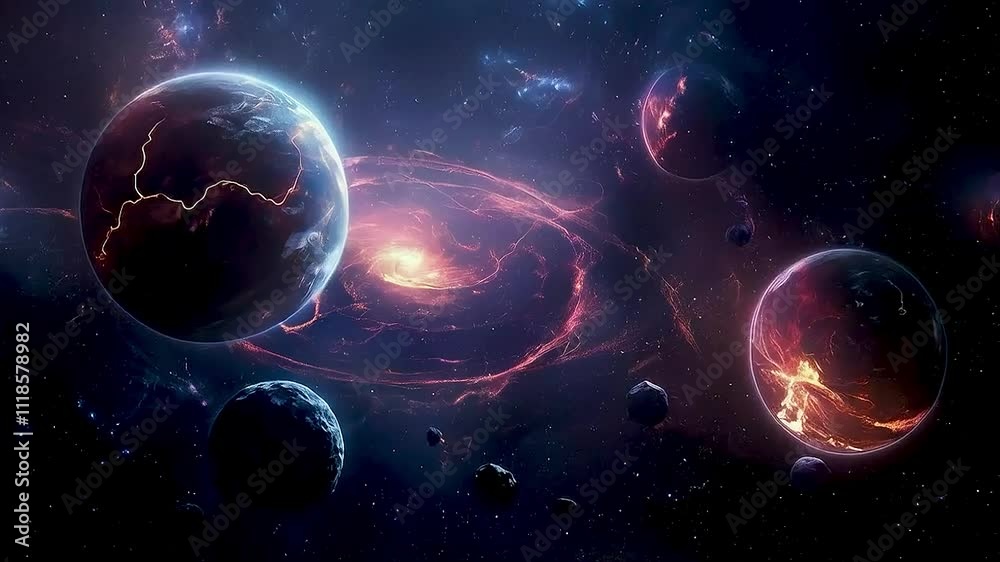 planets  and  a black hole