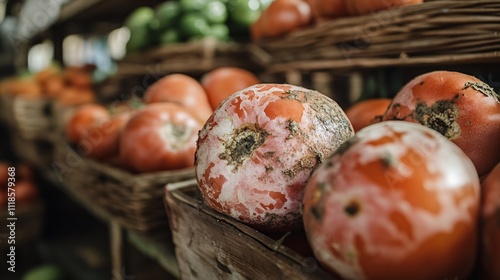 Moldy Tomato with Fusarium Wilt in Farm Storage photo