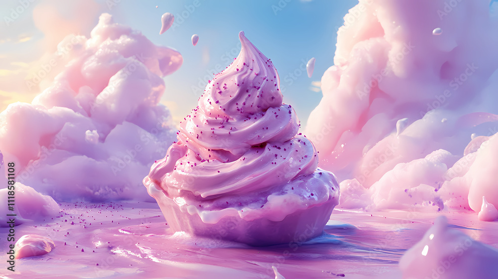 Frozen dessert euphoria. Euphoria. Illustration Frozen dessert euphoria. Euphoria. Illustration