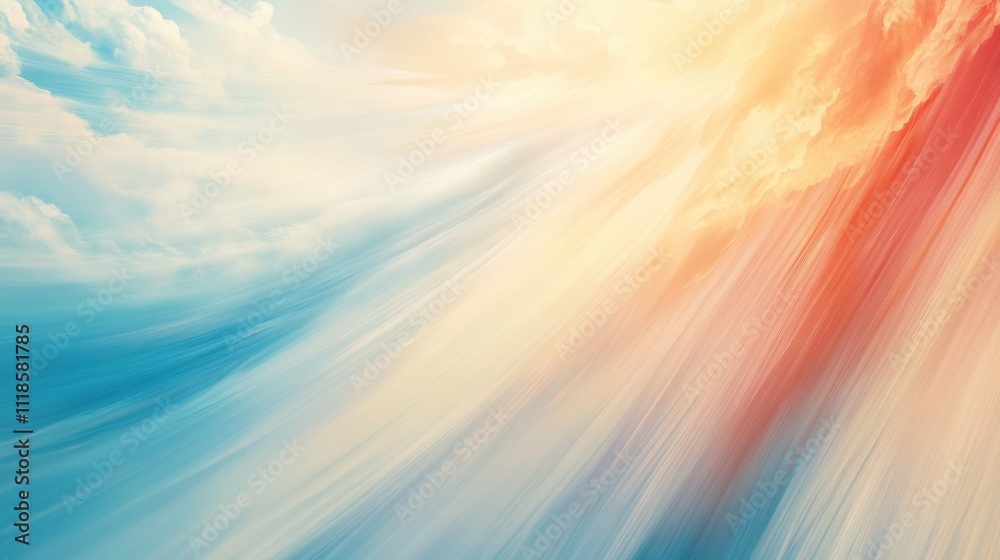 Abstract vibrant sunrise sky with streaks of light and clouds. Abstract vibrant sunrise sky with streaks of light and clouds.