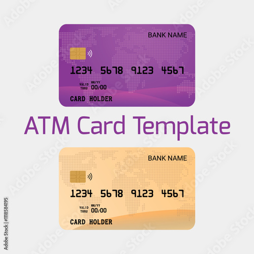 Credit or Debit Card Mockup Template.