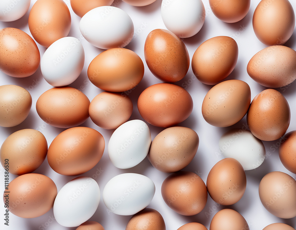 eggs on a white background eggs on a white background