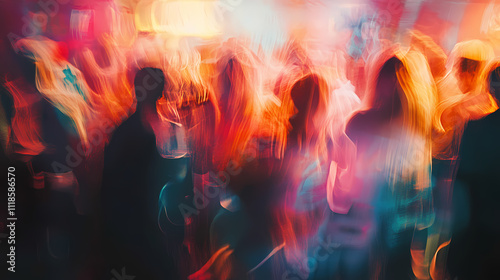 A series of blurred party scenes, focusing on excessive drinking and fleeting euphoria. Euphoria. Illustration