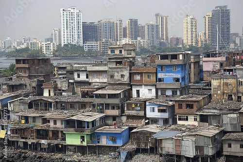 Urban slum living conditions cityscape photo socioeconomic aerial view poverty analysis