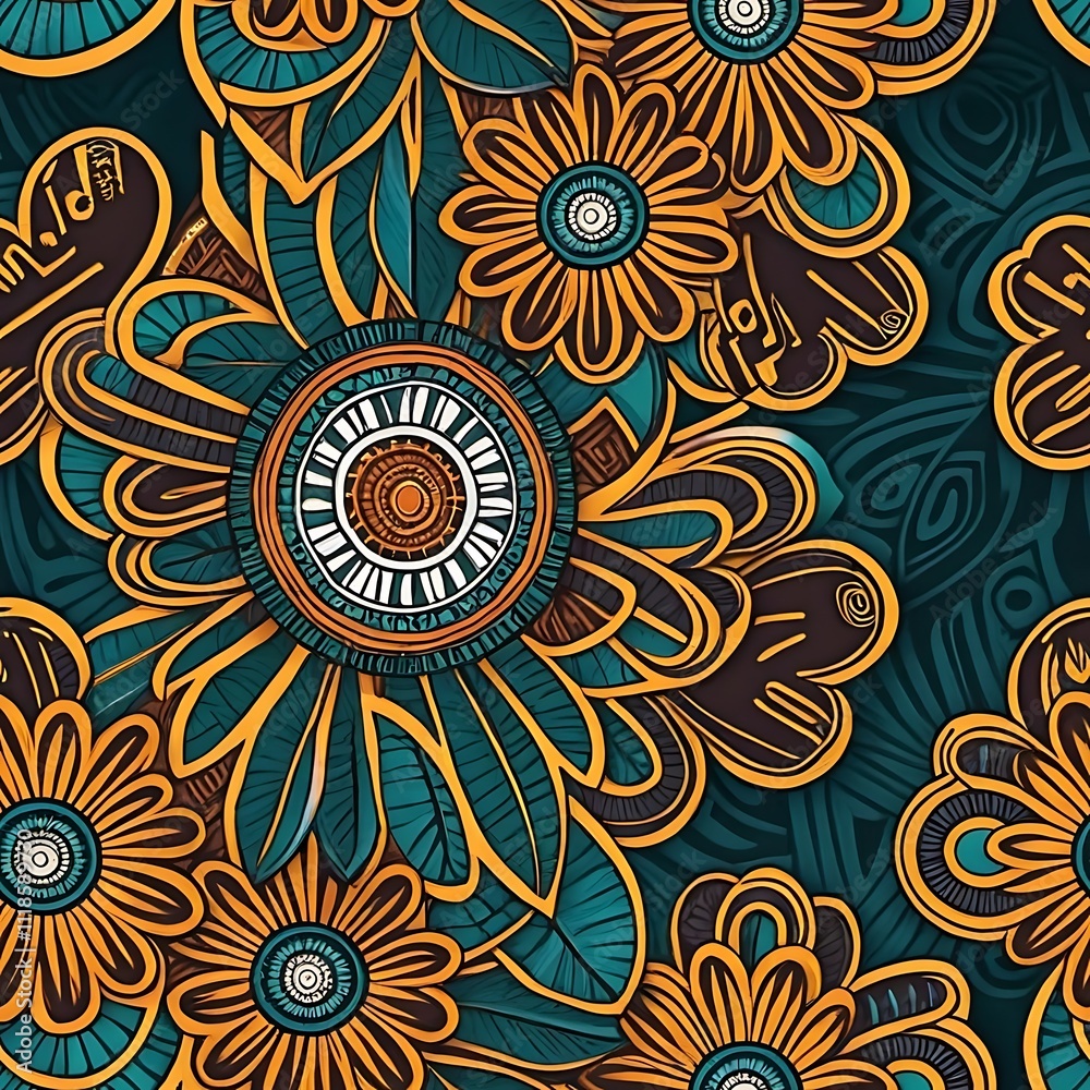 Ornate Floral Textile Design Ornate Floral Textile Design