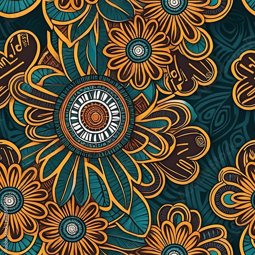 Ornate Floral Textile Design 