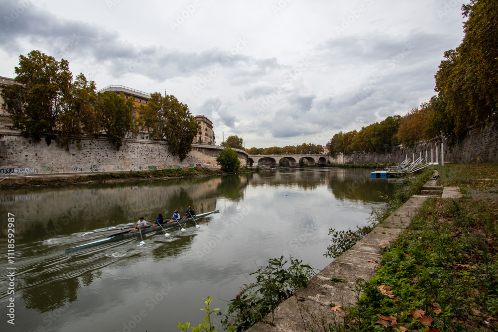 Fototapeta premium rowing team