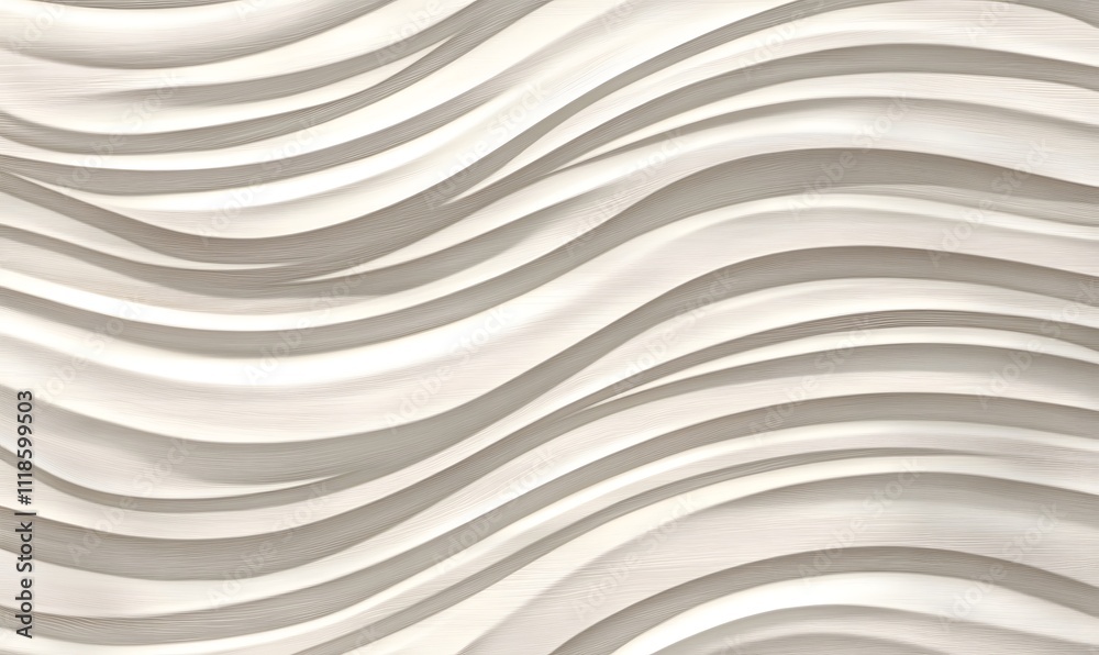 Obraz premium Abstract wavy lines pattern in light beige.