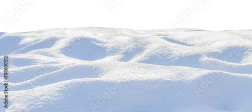 Snowdrift isolated on a transparent background