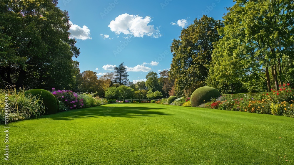 beautiful park with robust trees with a beautiful blue sky with clouds and a green meadow in high resolution and quality beautiful park with robust trees with a beautiful blue sky with clouds and a green meadow in high resolution and quality