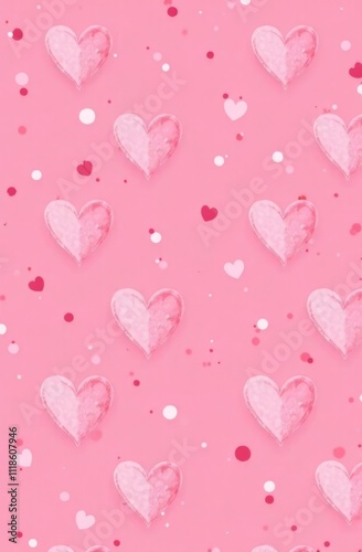 Pink heart pattern design for valentine's day and romantic celebrations