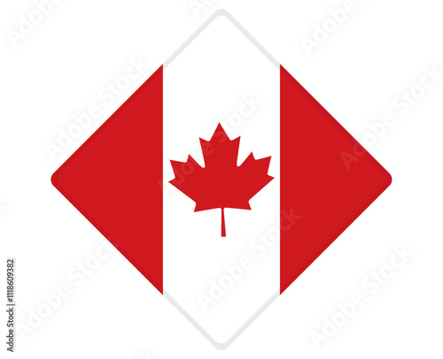Canada flag square shaped. vector