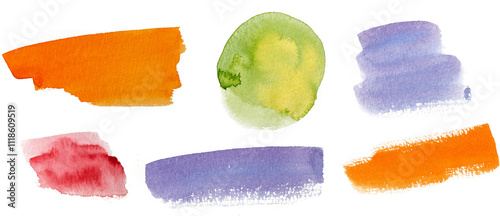 Εκτύπωση καμβά Colorful watercolor spot on isolated white background