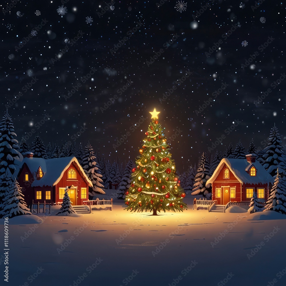 Christmas night in the city Christmas night in the city