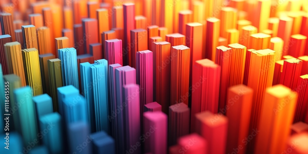 Abstract 3D Business Background, Generative AI Abstract 3D Business Background, Generative AI