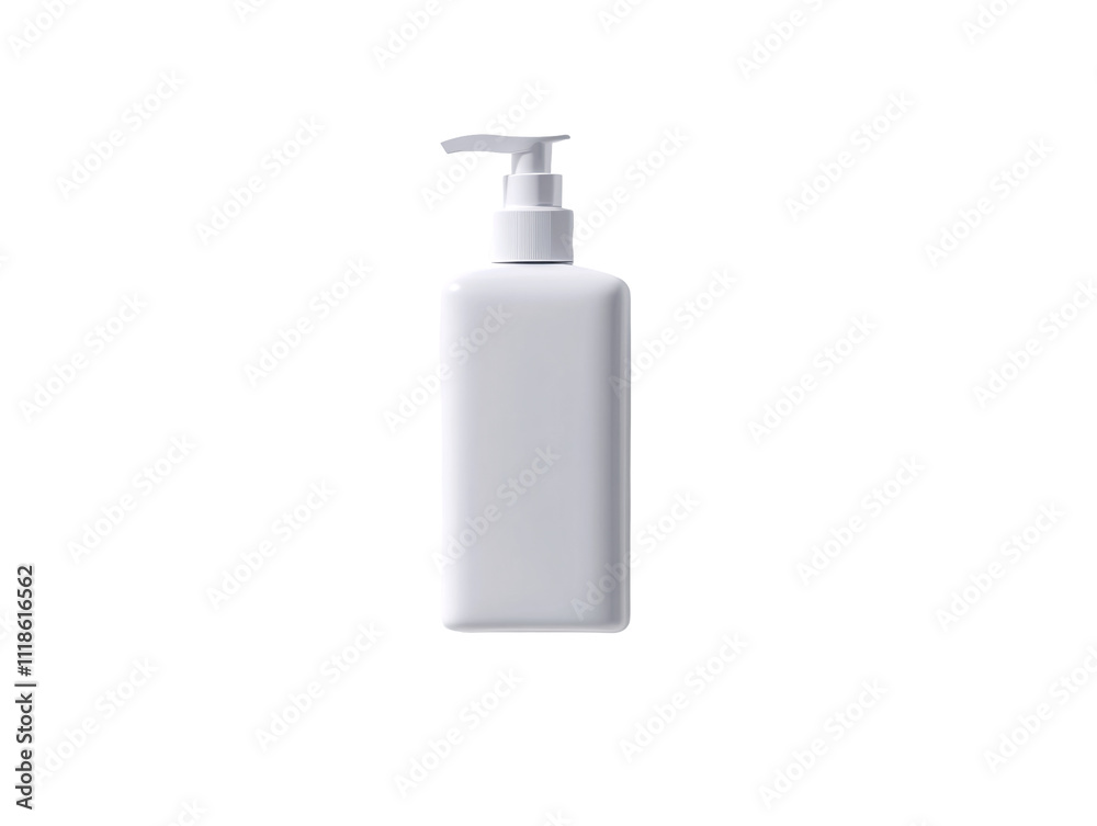 a white bottle with a dispenser a white bottle with a dispenser