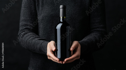 person holding a bottle of wine