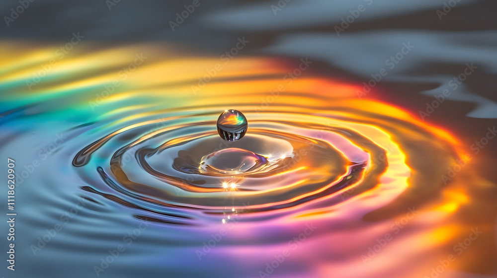 The Intricate Play of Light and Water: A Macro Perspective on Droplets and Their Colorful Displays The Intricate Play of Light and Water: A Macro Perspective on Droplets and Their Colorful Displays