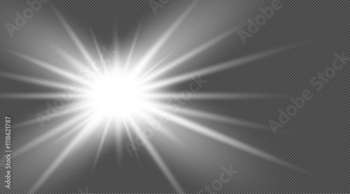 Vector transparent special lens flare light effect. White sparks glitter. Sparkling magic dust particles.Glow sparkle effect: glowing starlight, glitter, explosion, spark.Flashing lights. 